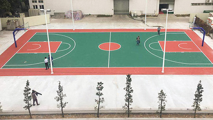 彩色籃球場造價(jià)低