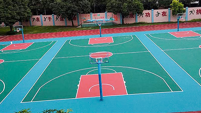 彩色籃球場造價(jià)低